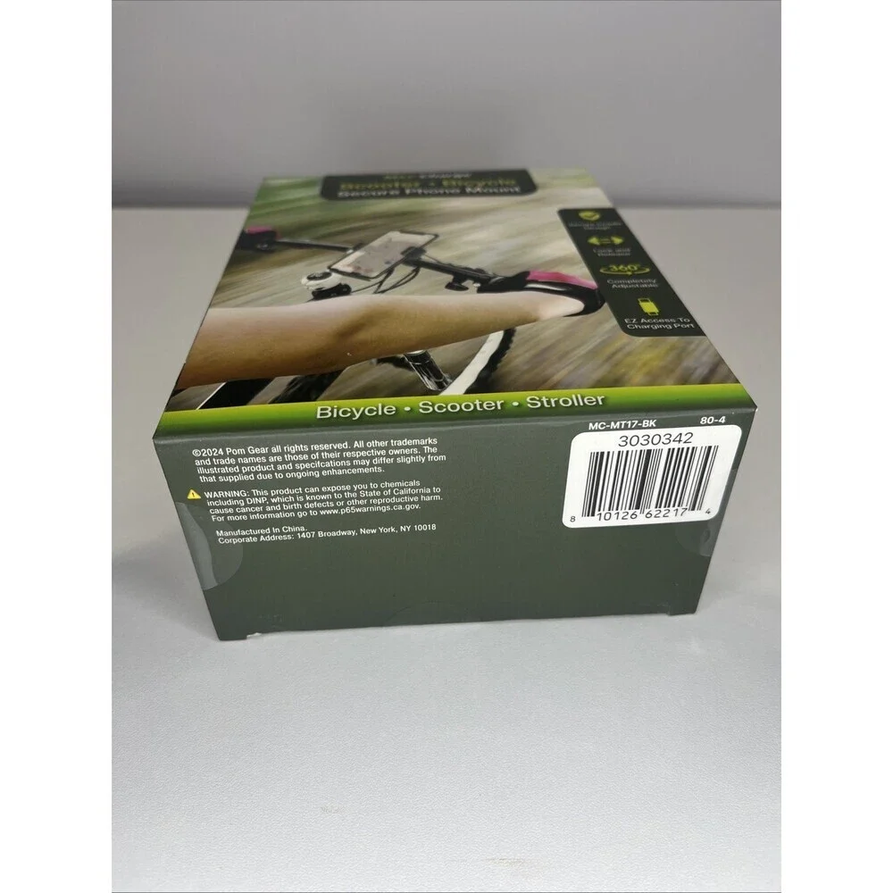 Phone Holder Cradle for Scooter  Bike  360° Rotation Black NiB Seale